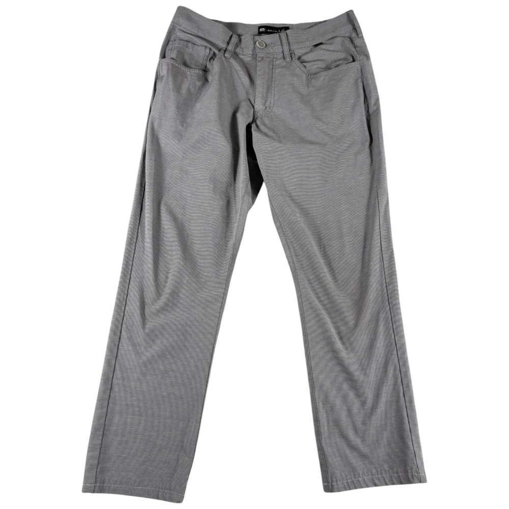 Travis Mathew Pants Mens 30 Grey Straight Premium Stretch Golf Trousers Casual
